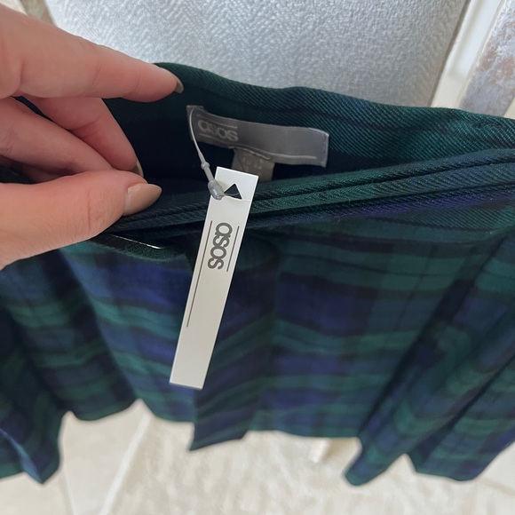 NWT ASOS Belted Miki Skirt in Check Plaid US 2 - Picture 6 of 6